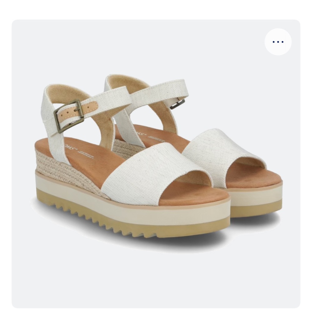Toms Diana Canvas Platform Wedge